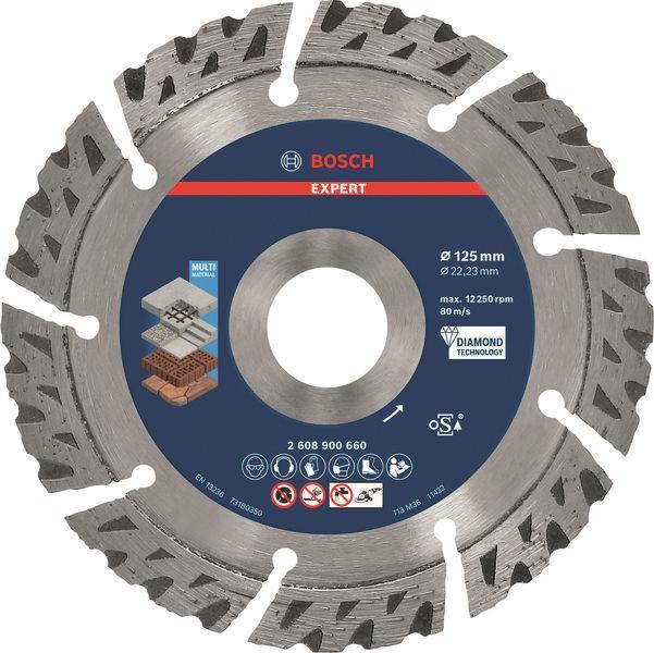 Bosch EXPERT Multi Material 2608900660 Diamant Trennscheibe 125x22.23x2.2x12 Werkzeug Messgeräte