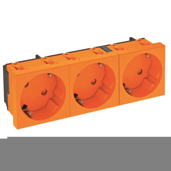 OBO STD-D3S ROR3 Steckdose 33° 3-fach Schutzkontakt 6120125 - 6625596