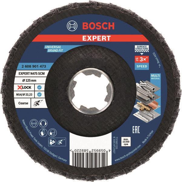 Bosch EXPERT Lamellenscheibe N475 SCM 125mm grob, X-LOCK 2608901473 (Inhalt 10 Stück) Werkzeug Messgeräte