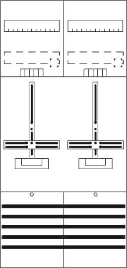 Striebel Komplettfeld 2 Zähler DF27C2 bestückt und vorverdrahtet BH3 - 6651546