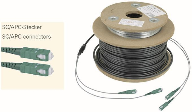 Televes Opt. TWIN-Erdkabel OSMD100SCAPC 100m m.4xStecker SC/APC