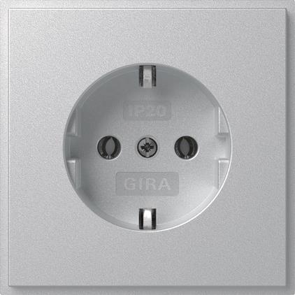 GIRA 418865 SCHUKO-Steckdose (IP20) TX_44 Farbe Alu