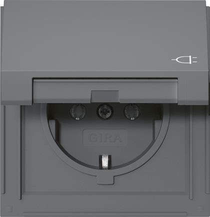 GIRA 445467 SCHUKO-Steckdose Klappdeckel TX_44 Anthrazit - 6915126