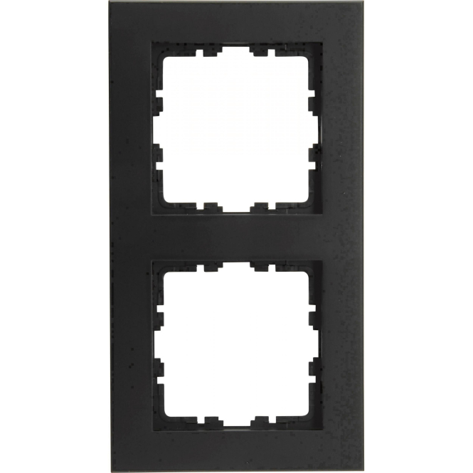 Kopp HK07 PURE-Abdeckrahmen 406950000 2-fach Farbe:schwarz matt