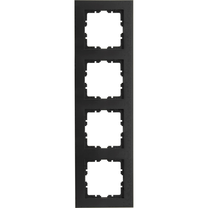 Kopp HK07 PURE-Abdeckrahmen 407150007 4-fach Farbe:schwarz matt