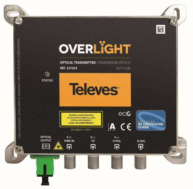 Televes Optischer Sender 2xSAT OLT1310K Wideband in 1310nm