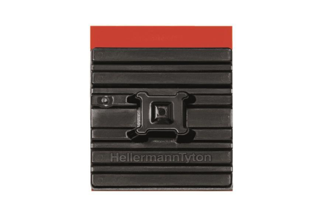 Hellermann FMB4APT-PA66HS-BK (10) Klebesockel FlexTack 28x28mm 151-03669 Befestigungsmaterial