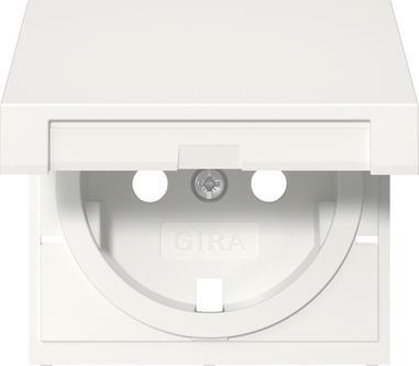 4010337121220 - GIRA 492227 Abdeckung SCHUKO-Steckdose Klappdeckel System 55 Reinweiß seidenm 4010337121220 - GIRA 492227 Abdeckung SCHUKO-Steckdose Klappdeckel System 55 Reinweiß seidenm