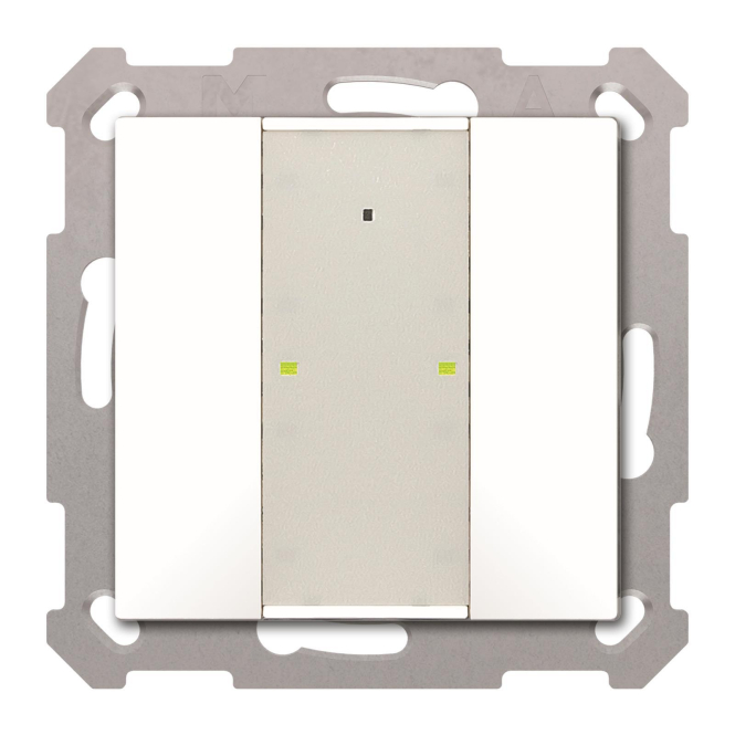 MDT BE-TA55T2.G2 Taster Plus TS 55 2-f Reinweiß glänzend - 6956725