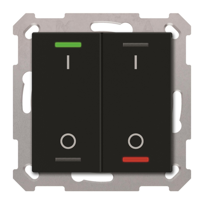 MDT BE-TAL55T206.B1 KNX Taster Light 55 2f RGBW Temperatursensor sw - 7081321