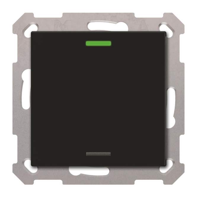 MDT BE-TAL550106.01 KNX Taster Light 55 1-fach RGBW Schwarz matt - 7081325