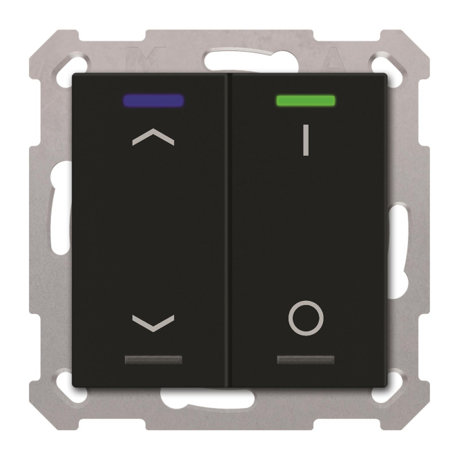 MDT BE-TAL550206.C1 KNX Taster Light 55 2-fach RGBW Schwarz matt - 7081331
