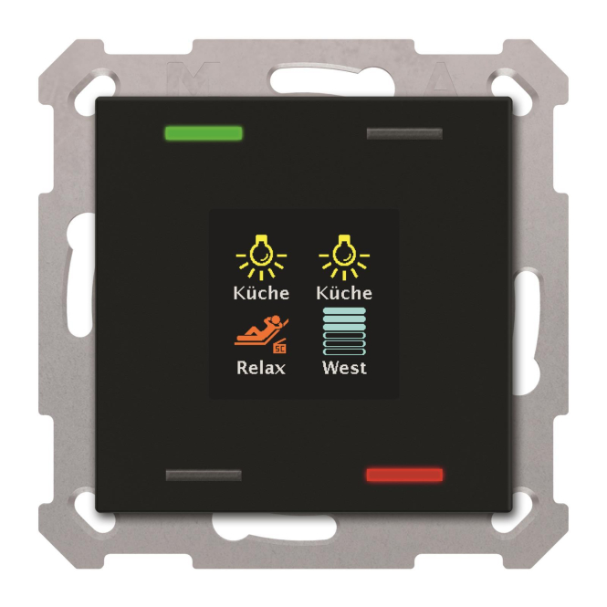 MDT BE-TAS550406.01 KNX Taster Smart 55 4-fach mit Farb-display matt - 7081363