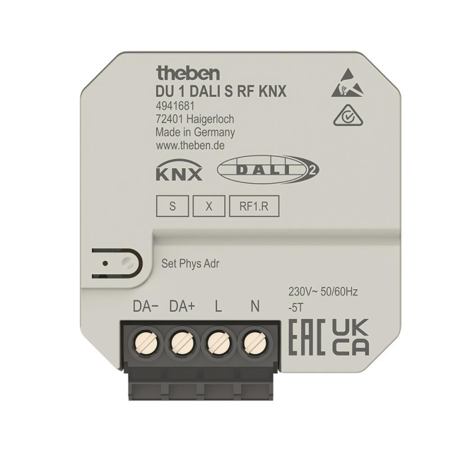 Theben UP 1f DU 1 DALI S RF KNX Funk-DALI-Aktor KNX RF Data 4941681