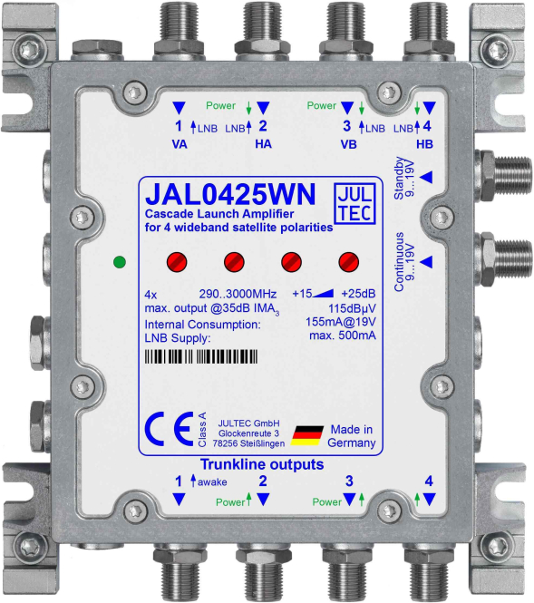 Jultec Sat- JAL0425WN Kaskadenstartverstärker inkl. Netzteil