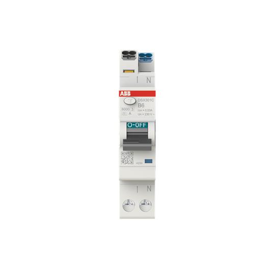 ABB FI/LS-Schalter 1 TE DSX301CA-B6/0,03 6kA 1P+N Typ A B6 30mA 2CSR255165R1065