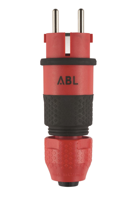 ABL Professional Stecker rot 100000069 mit schwarz gummierter Grifffläche