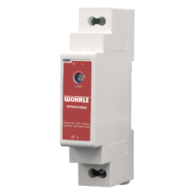 Wöhrle Netzgerät 1ph.E90-264V EPNSV24006 AC A:24VDC 0,63A Verteilereinbau