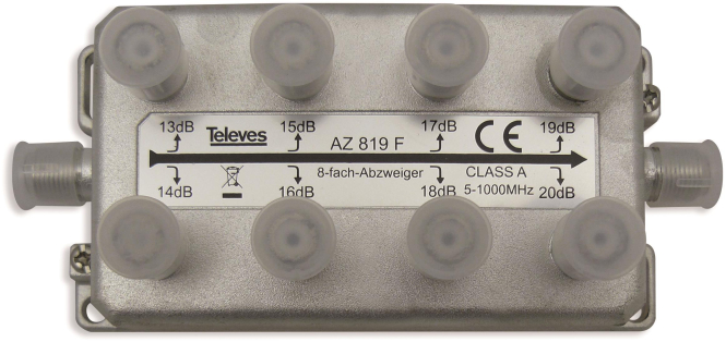 Televes Abzweiger 8fach 12-19dB AZ819F