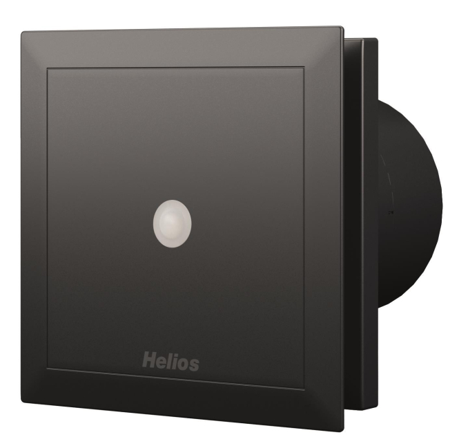 Helios Minivent DN100 M1/100 P black zweistufig m.Präsenzmelder black 40773