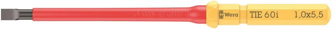 Wera VDE 60 i 1,0x5,5x157mm 05006504001 TIE Kraftform Kompakt f.Schlitzschrauben (Inhalt 5 Stück)