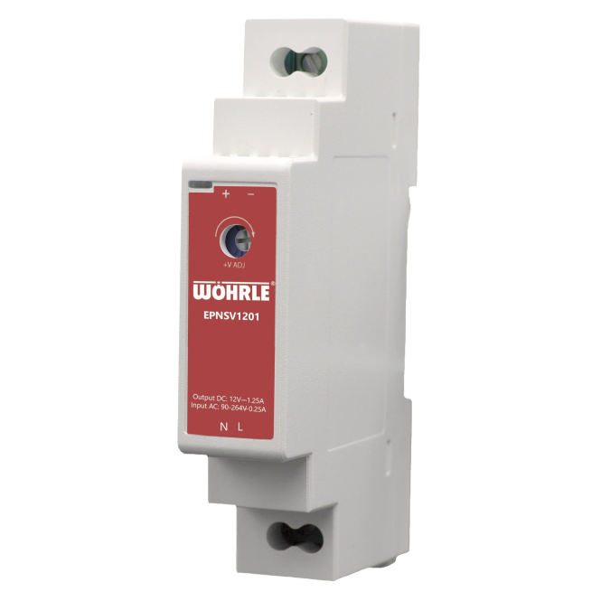 Wöhrle Netzgerät 1ph. E90-264V EPNSV1201 AC A:12VDC 1,25A Verteilereinbau