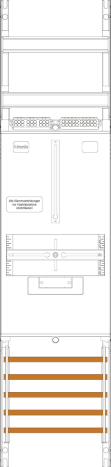 f-tronic Zählerfeld 1-feldrig Z1B H=1050mm 1-3.HZ 7141300