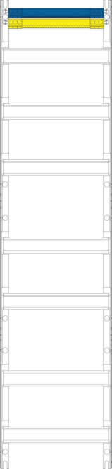 f-tronic Verteilerfeld H=1050mm V17 1-feldrig 7-reihig 7141625