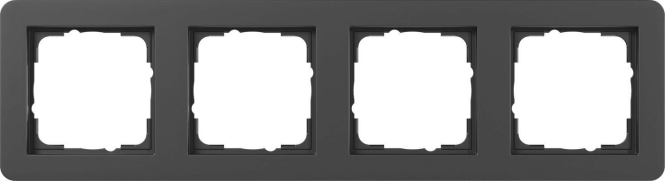 4010337126317 - 0214 153 - Abdeckrahmen Gira E1 4-fach Schwarz matt 4010337126317 - 0214 153 - Abdeckrahmen Gira E1 4-fach Schwarz matt
