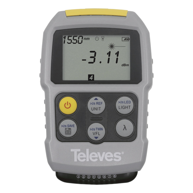 8424450304976 - Televes Mini-Testgerät für OPMVFLRJ45 LWL-Leiter OPM VFL Datenkabel