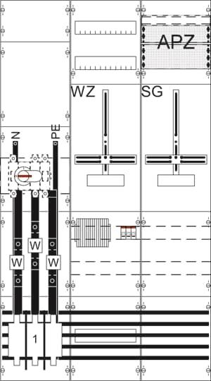 Striebel 9RE 3FB Komplettfeld n WF39KK41 Mess- / Wandlerfeld 2CPX056129R9999