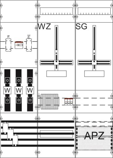 Striebel 7RE 3FB Komplettfeld n WF37KK21 Mess- / Wandlerfeld 2CPX056138R999