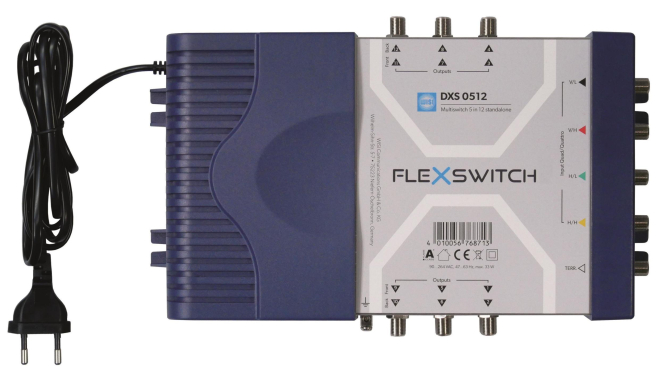 WISI FLEXSWITCH Multischalter DXS0512 5in12 aktiv mit Netzteil - 7266774