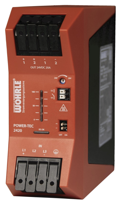 Wöhrle DC-Stromversorgung POWER-TEC2420 Dreiphasiges-Netzgerät Ausgang:24V 20A