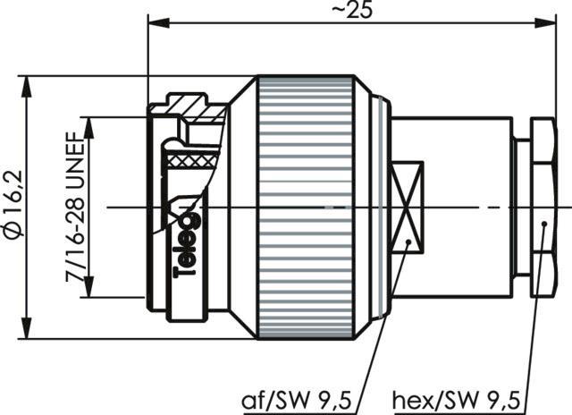 TEGA TNC-Kabelstecker G1(RG 100123608 -58C/U)LMR-195 RG-141A/U RG-142B/U IP 67 Netzw.Telekomm