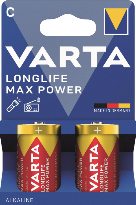 VARTA Longlife Max Power 04714101422 Baby C LR14 Blister=2 / alt 04714101402 VARTA Longlife Max Power 04714101422 Baby C LR14 Blister=2 / alt 04714101402