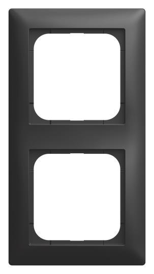 BJ Abdeckrahmen 2-fach Rahmen 1722-915 Busch-balance SI schwarz matt