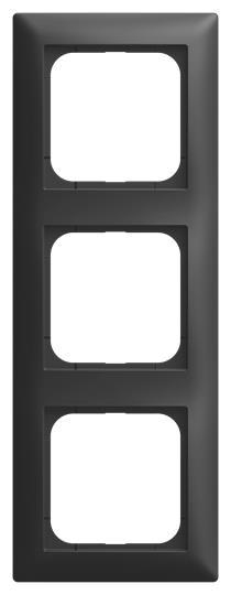 BJ Abdeckrahmen 3-fach Rahmen 1723-915 Busch-balance SI schwarz matt