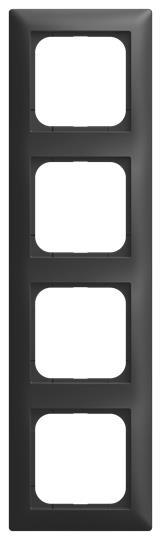 BJ Abdeckrahmen 4-fach Rahmen 1724-915 Busch-balance SI schwarz matt