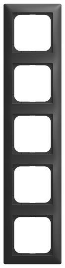 BJ Abdeckrahmen 5-fach Rahmen 1725-915 Busch-balance SI schwarz matt