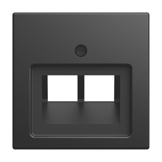 BJ Zentralscheibe UAE 2-fach 1803-02-915 Busch-balance SI schwarz matt