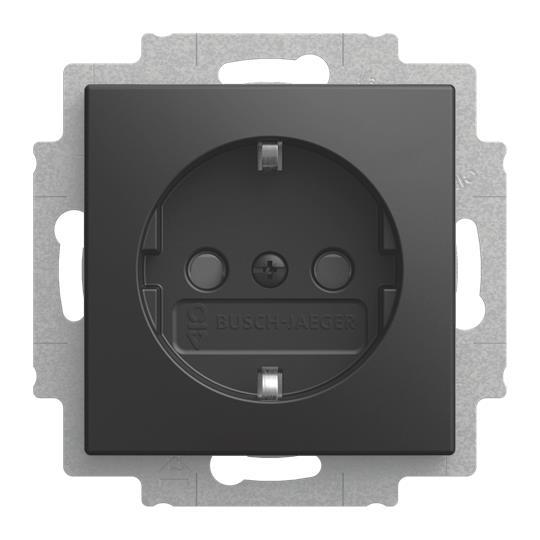 BJ SCHUKO Berührungsschutz 20 EUCB-915 Steckdosen-Einsatz Safety+ schwarz matt