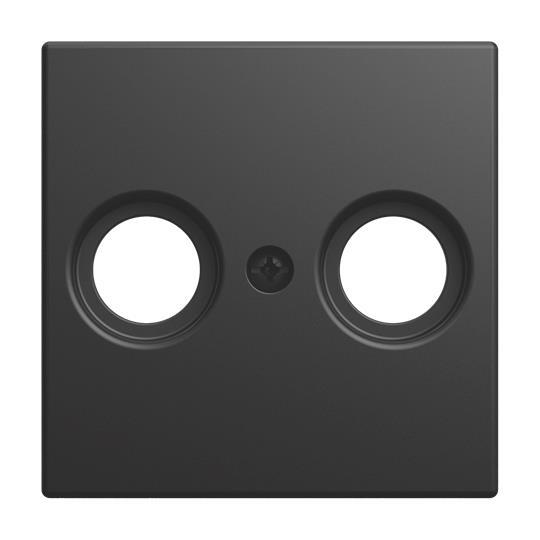 BJ Zentralscheibe Koax 2531-915 f. Antennensteckdosen 2fach schwarz matt