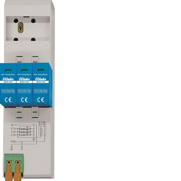 Eltako Modularer MUA-100 Überspannungsableiter Typ 1+2+3 28380000