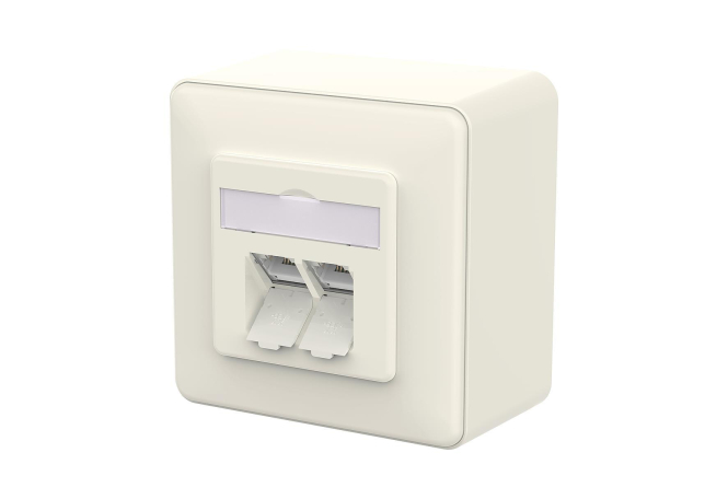 Metz E-DAT C6A LSA++ 2 Port 130E380002-I AP reinweiß Netzw.Telekomm