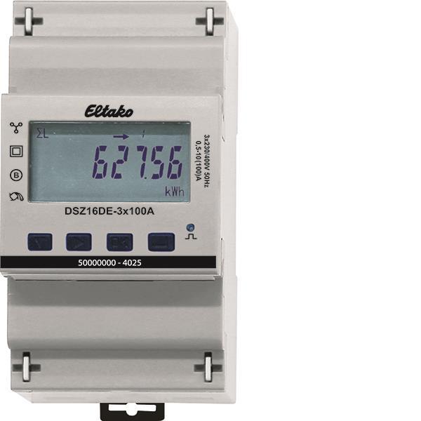 Eltako Drehstromzähler DSZ16DE-3x100A Direktmessend ungeeicht 3x100A 28380616