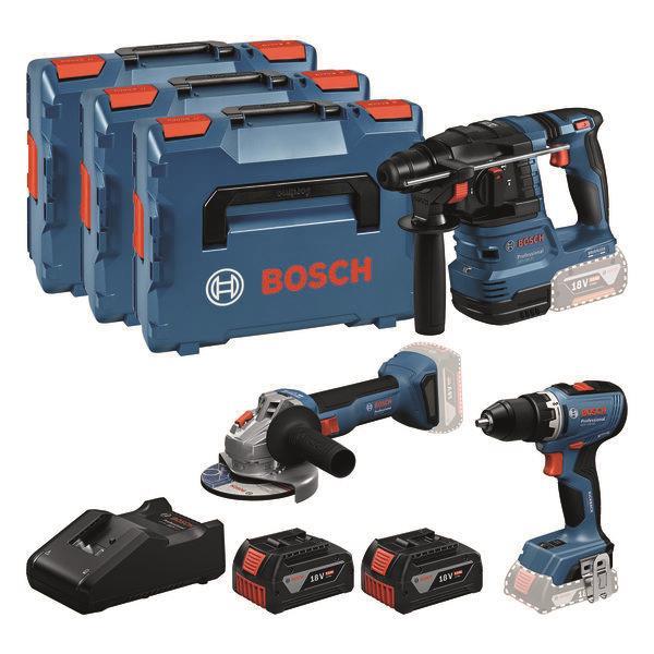 Bosch 18V Profi Set GSR + GBH + GWS + 2xGBA 5,0Ah+GAL Werkzeug Messgeräte