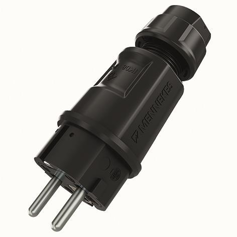 Mennekes Stecker SCHUKO schwarz 152072 16A 2p+PE 230V IP54 (Inhalt 10 Stück)