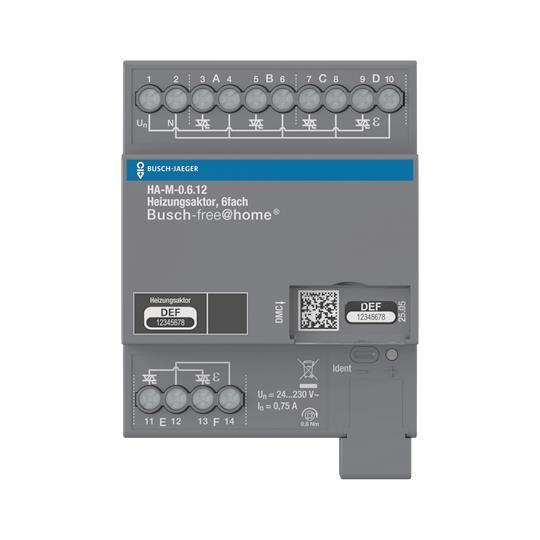 BJ Heizungsaktor 6-fach 230V HA-M-0.6.12 REG BJE f.Busch-free@home Schaltermat/Geb.Steu