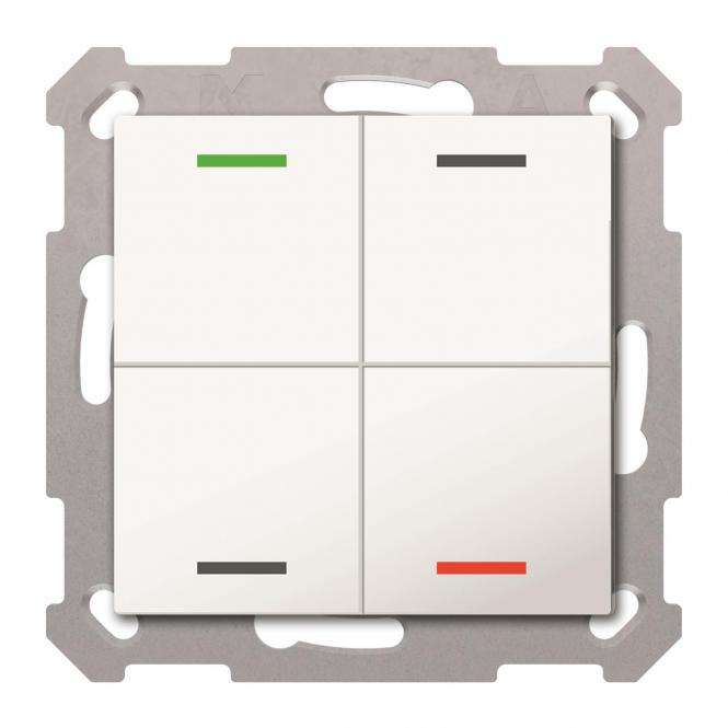 MDT TAL-5504002.02S KNX Taster Light 55 4-fach RGBW Reinws glänz.Neutral Secure